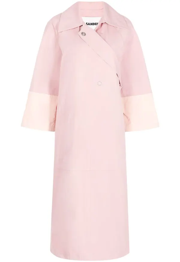 Jil Sander trenchcoat med panel - Rosa