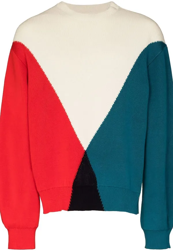 Jil Sander tröja med färgblock - Röd