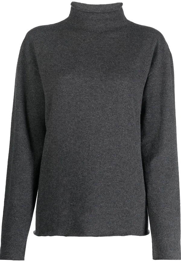 Jil Sander tröja med halvpolokrage - Grå