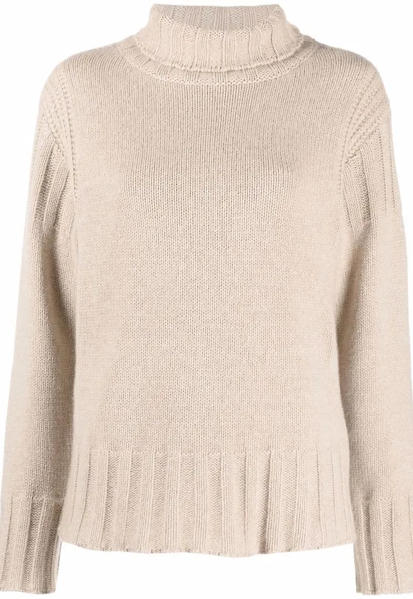 Jil Sander tröja med halvpolokrage - Neutral