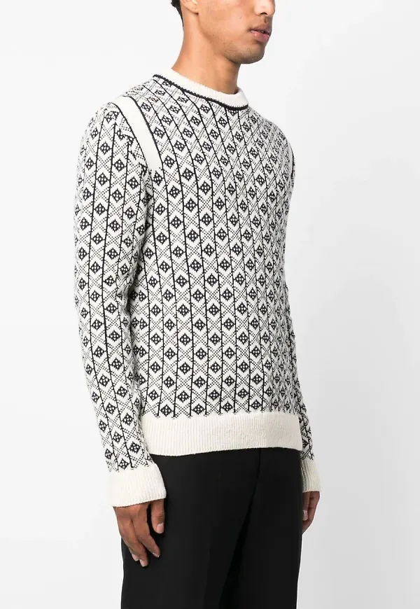 Jil Sander tröja med monogram - Vit