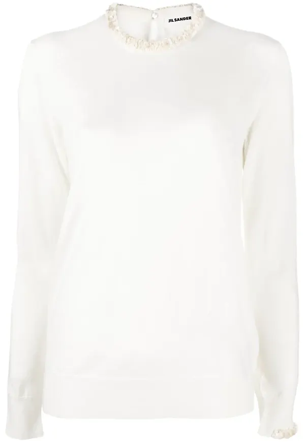 Jil Sander tröja med paljetter - Vit