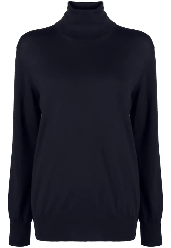 Jil Sander tröja med rullkrage - Blå