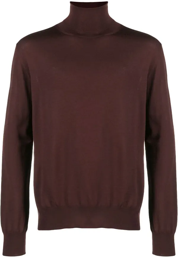 Jil Sander tröja med rullkrage - Brun