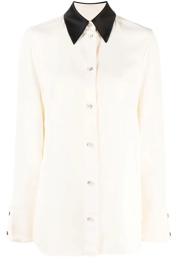 Jil Sander tvåfärgad skjorta - Neutral