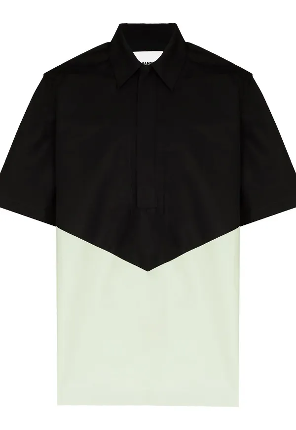 Jil Sander tvåfärgad skjorta - Svart