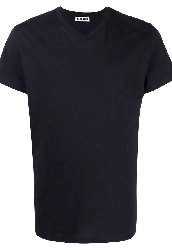 Jil Sander v-ringad t-shirt - Blå