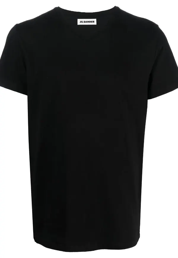 Jil Sander v-ringad t-shirt - Svart