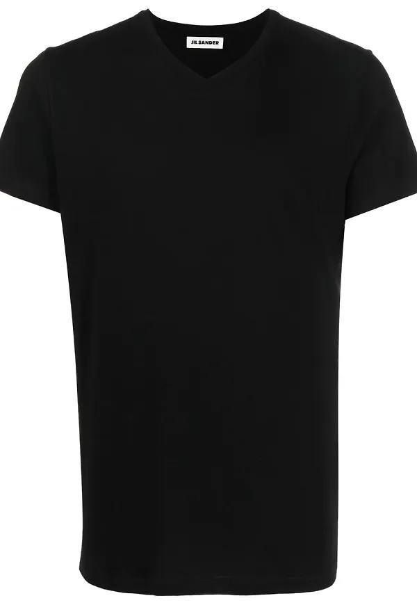 Jil Sander v-ringad t-shirt - Svart