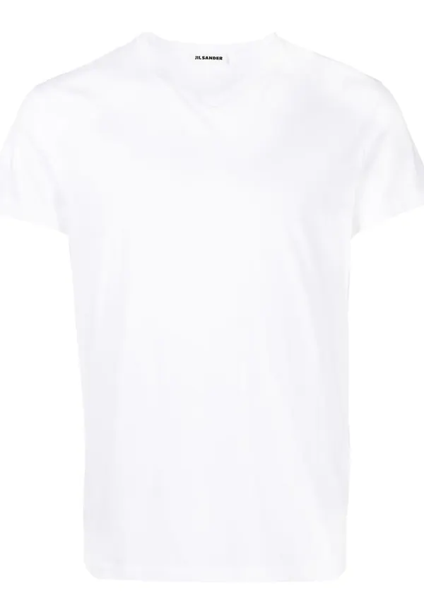 Jil Sander v-ringad t-shirt - Vit