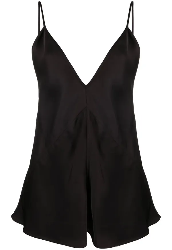 Jil Sander v-ringad ärmlös topp - Brun
