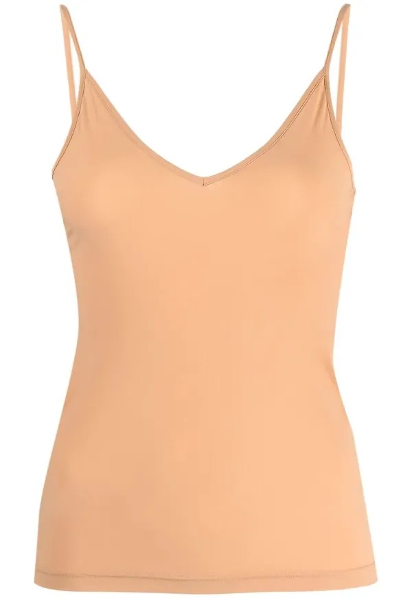 Jil Sander v-ringad ärmlös topp - Brun