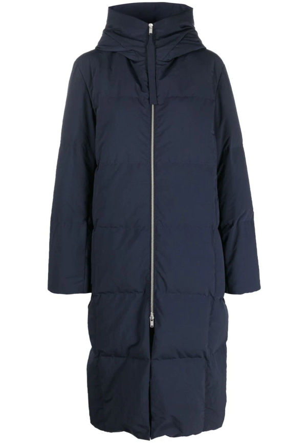 Jil Sander vadderad rock i oversize-modell - Blå