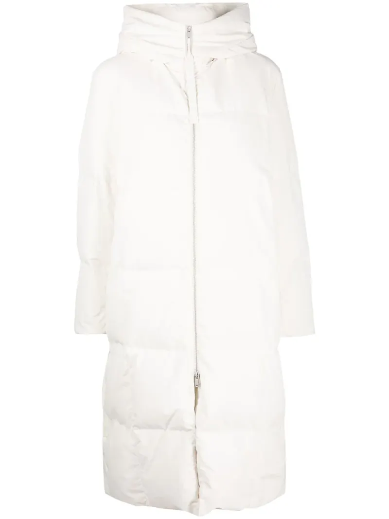 Jil Sander vadderad rock med huva - Neutral