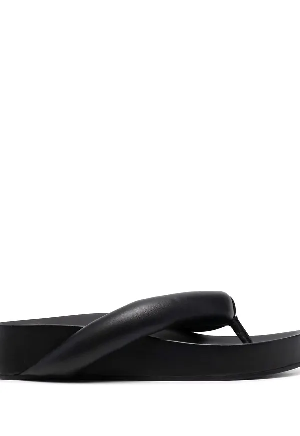 Jil Sander vadderade flipflops - Svart