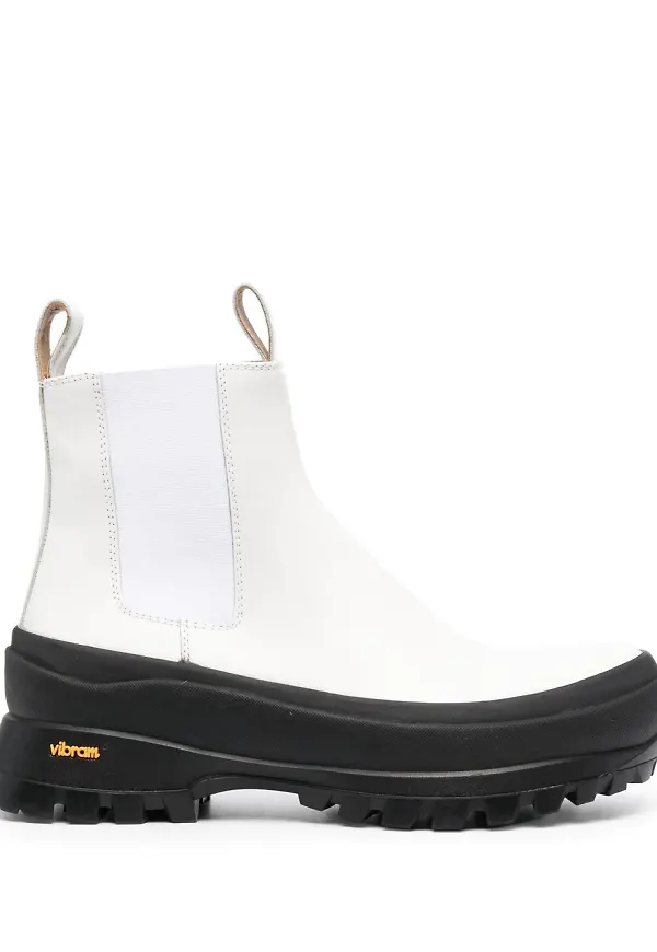 Jil Sander Vibram Chelsea-boots - Vit