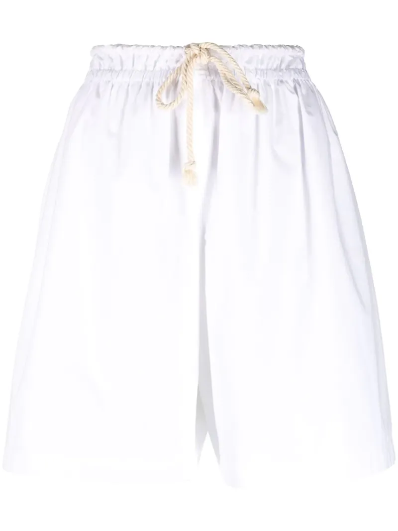 Jil Sander vida shorts med dragsko - Vit