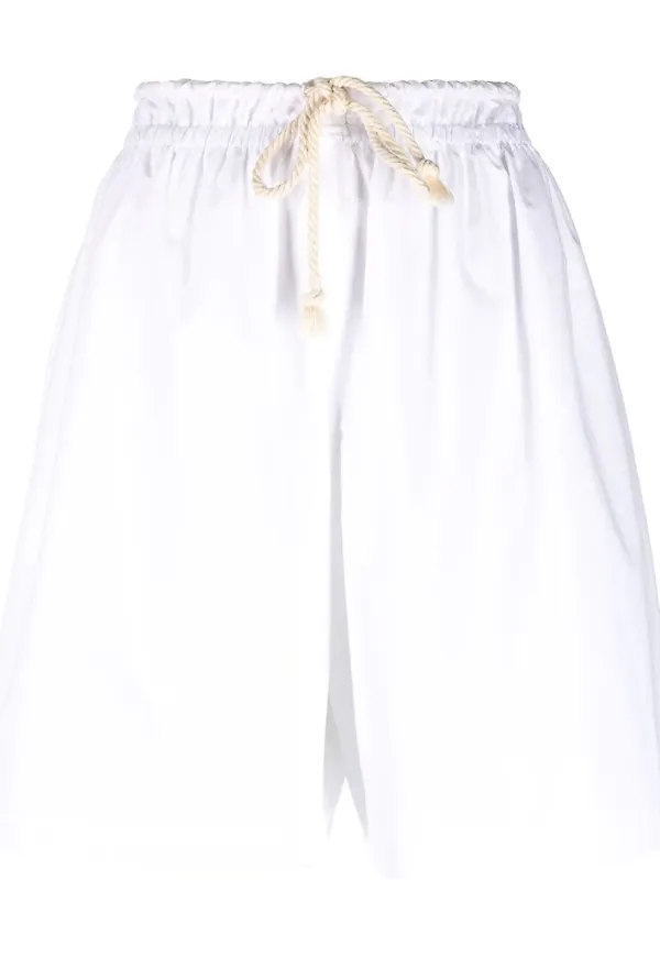 Jil Sander vida shorts med dragsko - Vit