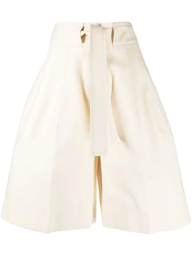 Jil Sander vida shorts med hög midja - Neutral
