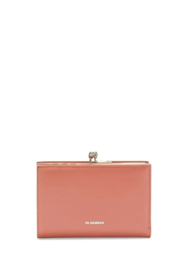 Jil Sander vikt läderplånbok - Rosa