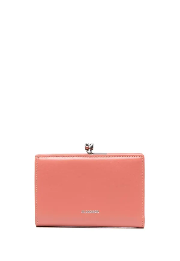 Jil Sander vikt läderplånbok - Rosa