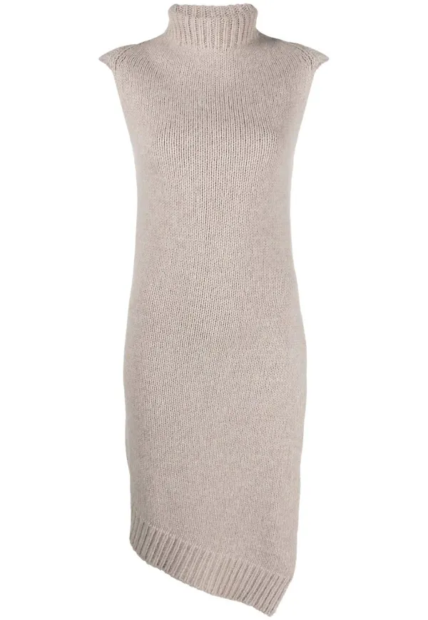 Jil Sander väst med rullkrage - Neutral