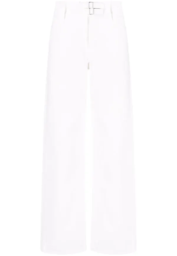 Jil Sander wide leg-jeans - Vit