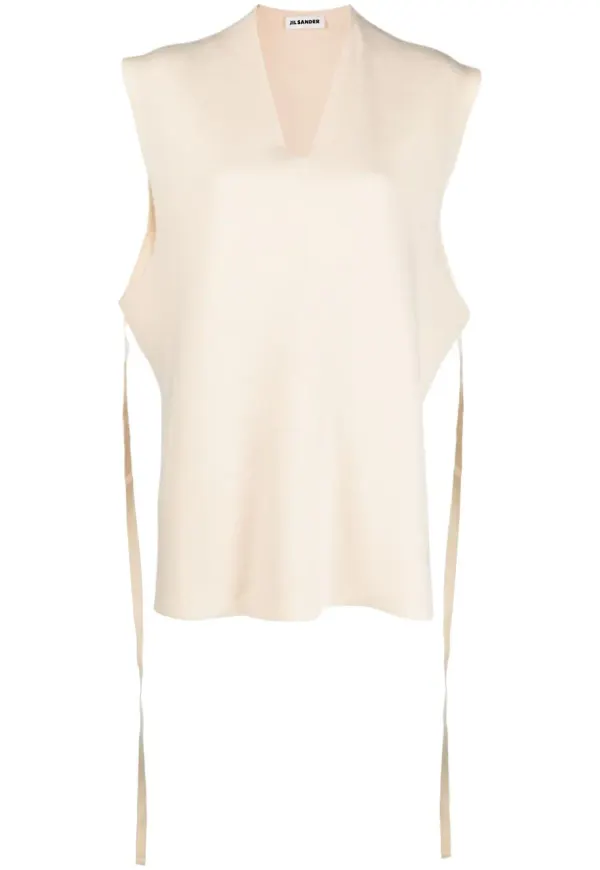 Jil Sander wool V-neck vest - Neutral