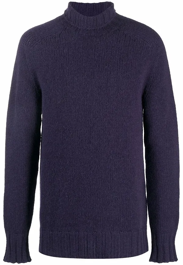Jil Sander ylletröja med halvpolokrage - Lila