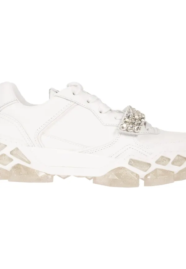 Jimmy Choo - Sneakers - Vit - Dam - Storlek: 41 EU