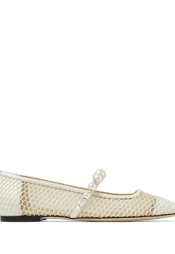 Jimmy Choo Ade platta ballerinaskor med pumps - Vit