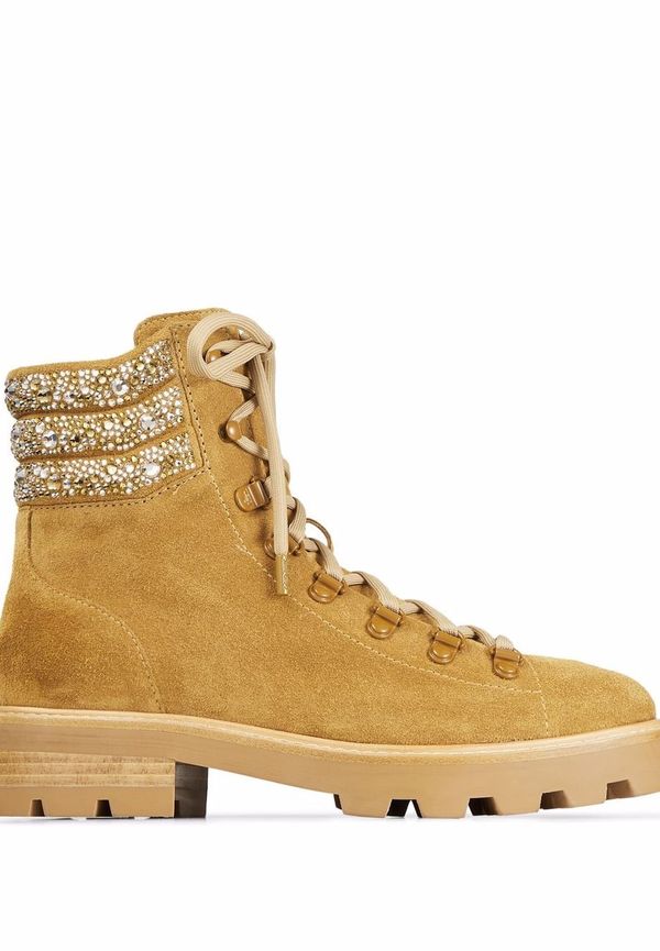 Jimmy Choo ankelboots med snörning - Brun