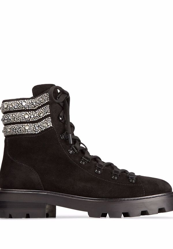 Jimmy Choo ankelboots med snörning - Svart