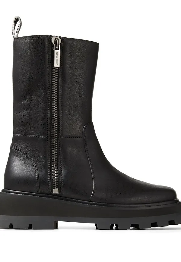 Jimmy Choo Bay Flat läderstövlar - Svart
