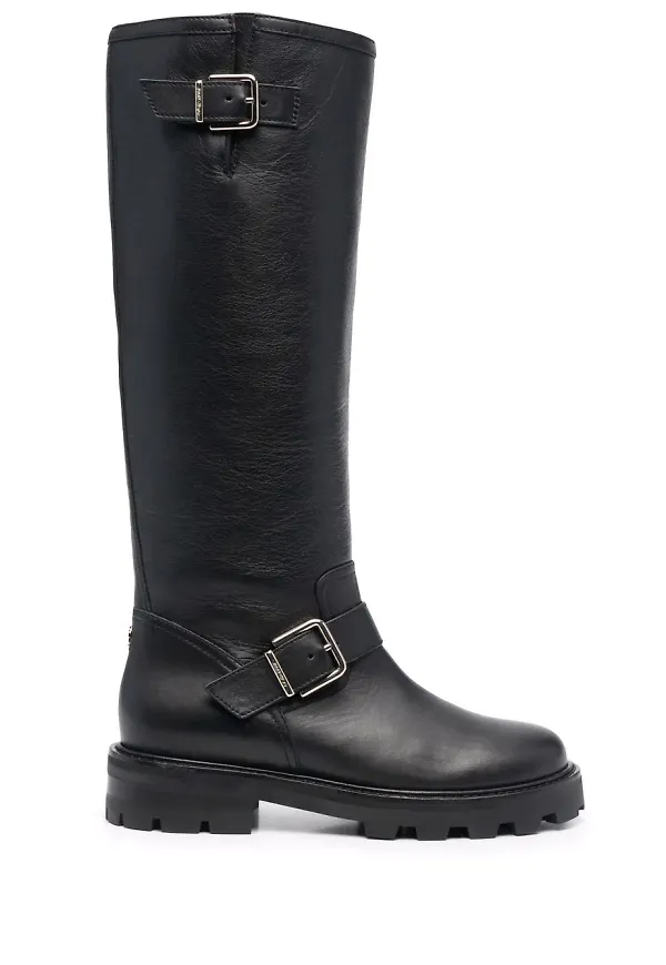 Jimmy Choo Biker II läderstövlar - Svart