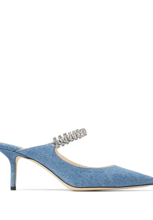 Jimmy Choo Bing 65 mm slip-ons - Blå