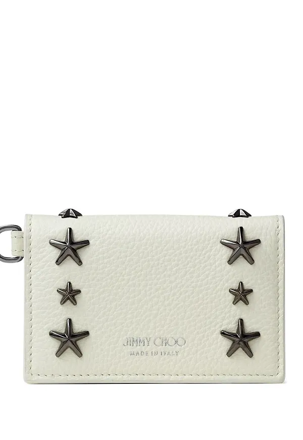 Jimmy Choo Cliffy kortfodral med nitar - Vit