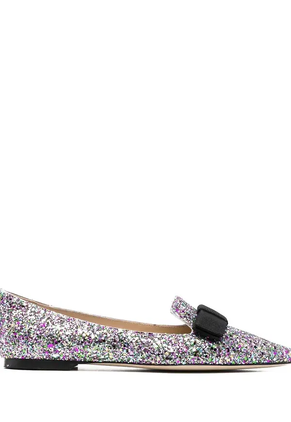 Jimmy Choo Confetti Corse glittriga ballerinaskor - Lila