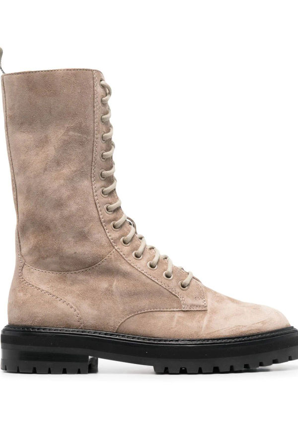 Jimmy Choo Cora höga militärkängor - Neutral
