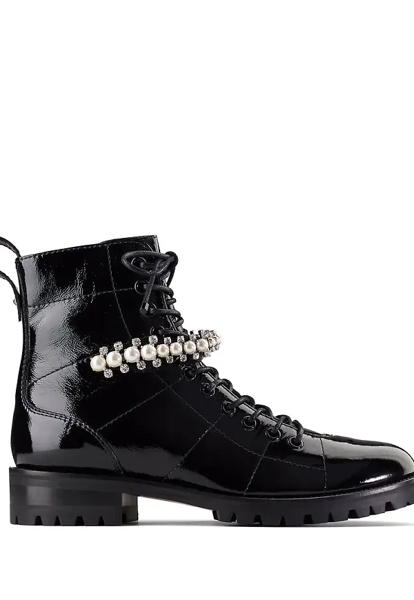 Jimmy Choo Cruz pärlprydda stövlar - Svart