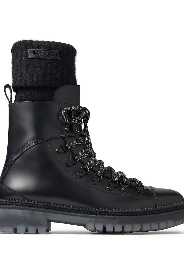 Jimmy Choo Devin militärkängor - Svart