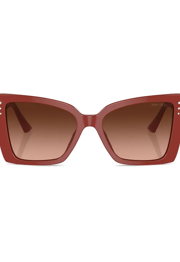 Jimmy Choo Eyewear rektangulära solglasögon - Röd