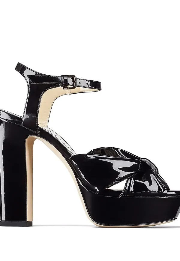Jimmy Choo glansiga sandaler - Svart