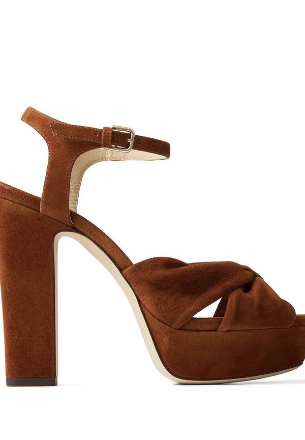 Jimmy Choo Heloise platåsandaler 120 mm - Neutral