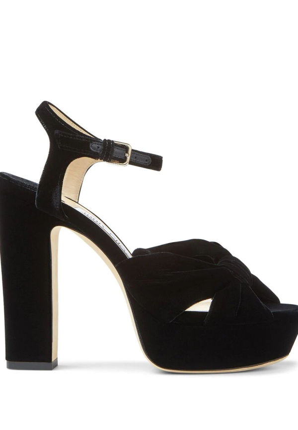 Jimmy Choo Heloise platåsandaler 120 mm - Svart