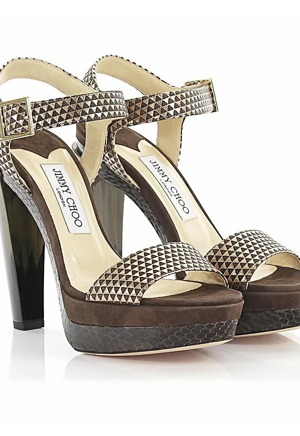 Jimmy Choo High Heel Sandals Beige, Dam