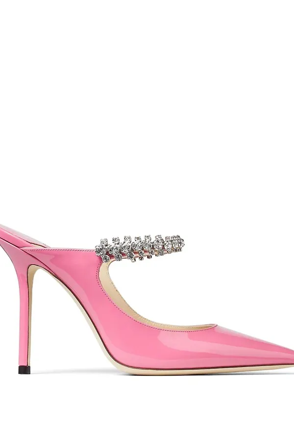 Jimmy Choo klackskor med strass 105 mm - Rosa