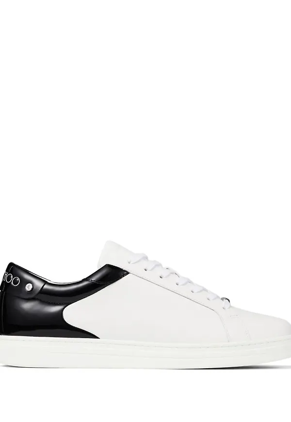 Jimmy Choo lädersneakers med färgblock - Vit