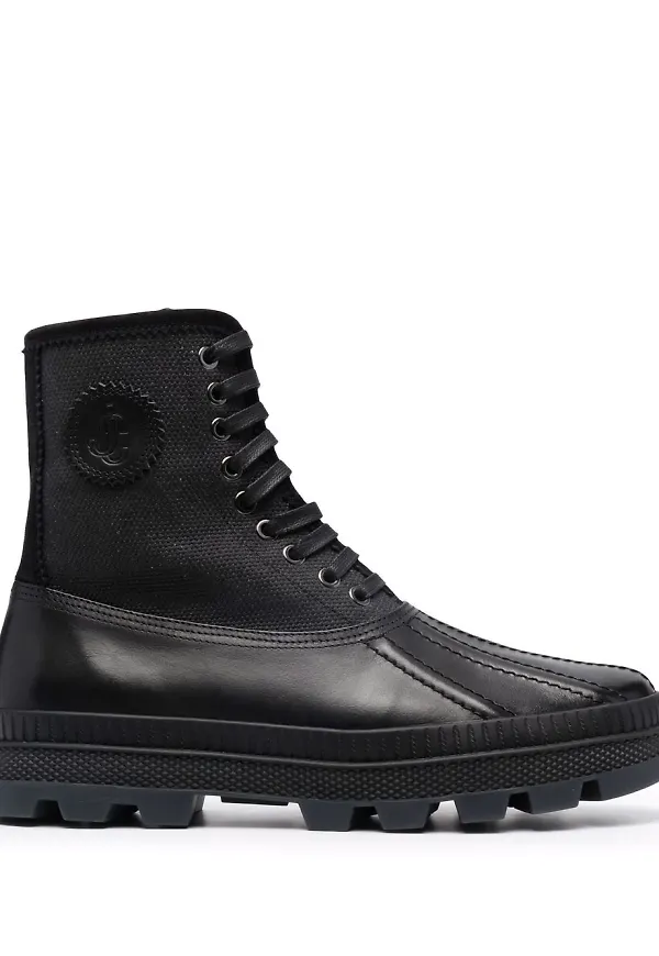 Jimmy Choo Oskar ankelboots med panel - Svart