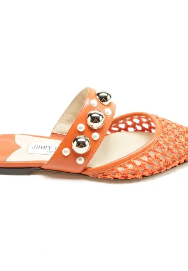 Jimmy Choo Pre-owned Pre-owned Läder mules Orange, Dam